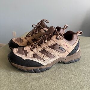 LL Bean Mens Tek 2.5 Brown Waterproof Low Top Lace Up Hiking Shoes Size 12 M